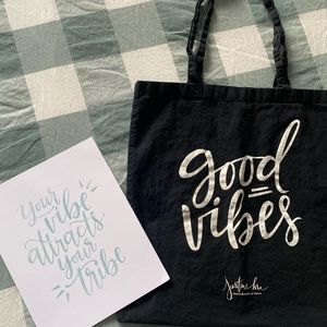‘Vibes’ art print and tote bag